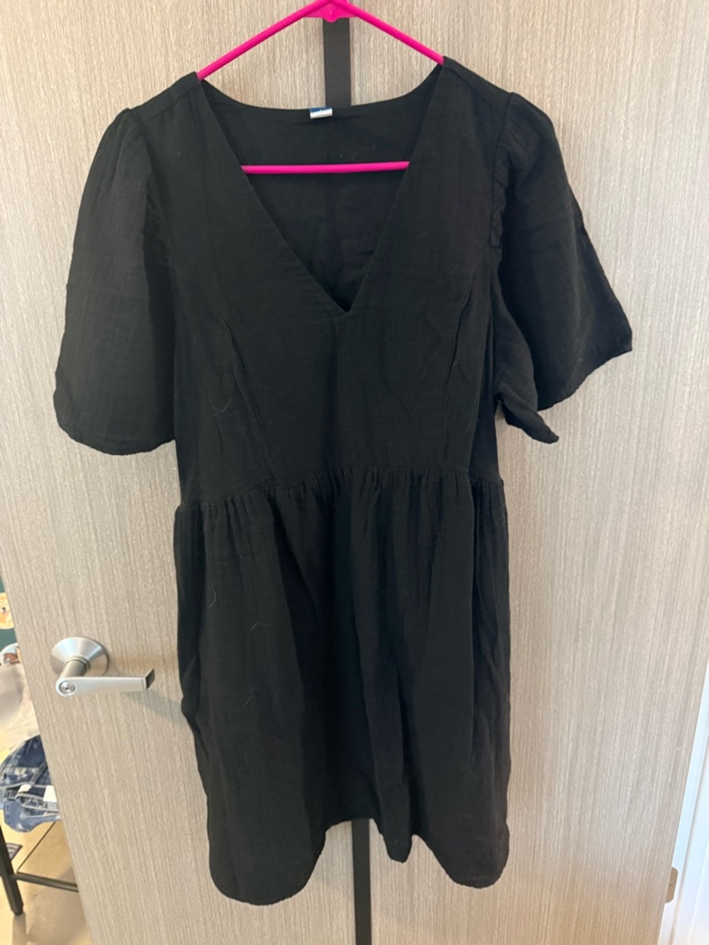 Old Navy Black V-Neck Mini Dress